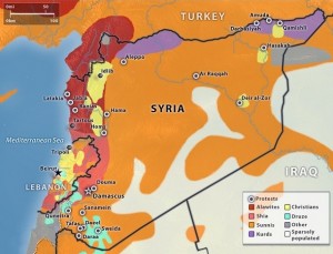 syria conflict map
